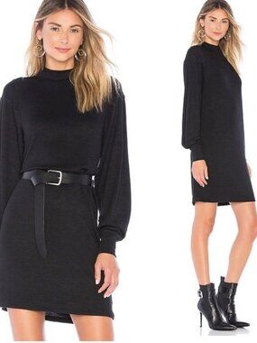 Rag & Bone Bigsby Long Sleeve Dress in Black - Size Large